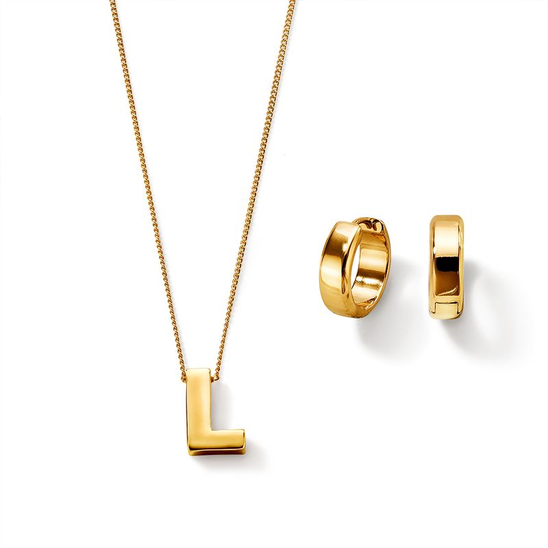 Estuche-Collar---Aretes-Gold-Letter-L