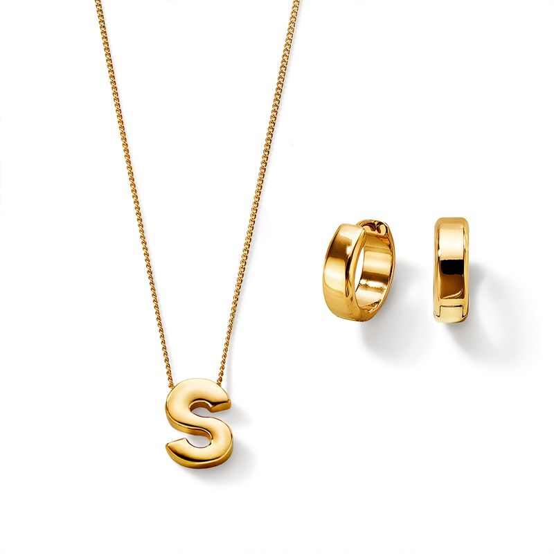 Estuche-Collar---Aretes-Gold-Letter-S