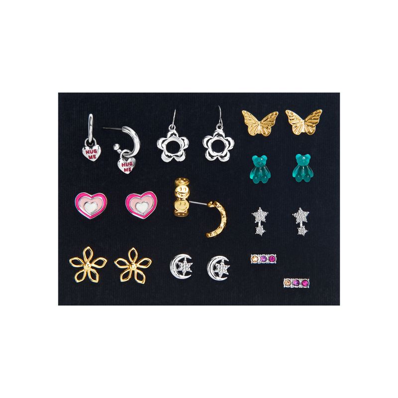 Set-de-aretes-con-10-diferentes-pares-en-pl�stico-vidrio-y-metal-para-cualquier-look.