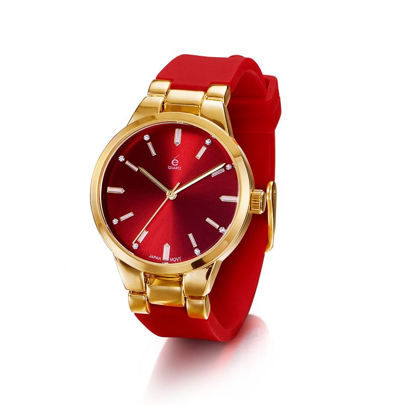 Reloj-para-mujer-rojo-con-detalles-dorados