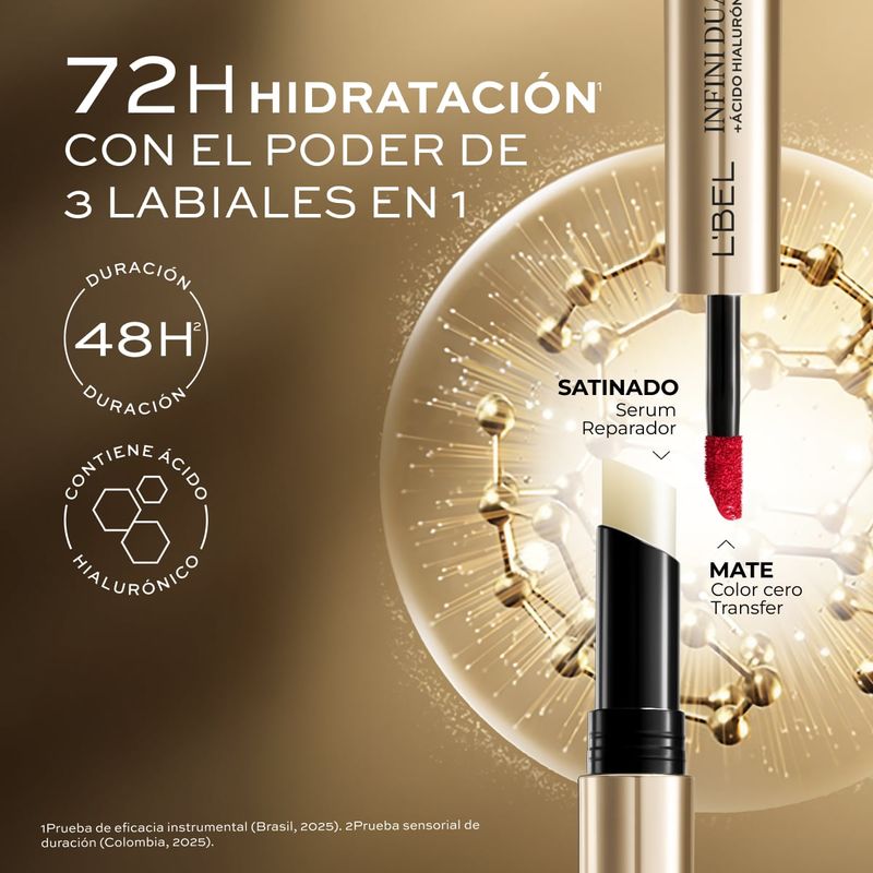 Labial en Barra Infini Dual triple poder | L'bel - L'Bel Chile